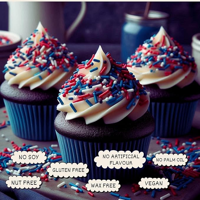 patriotic sprinkles for decoration 08 120 gm