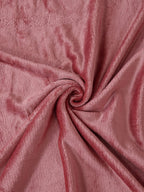 KLOTTHE Rust-Red Abstract Woolen 300TC King Fitted Bedsheet With 2 Pillow Covers