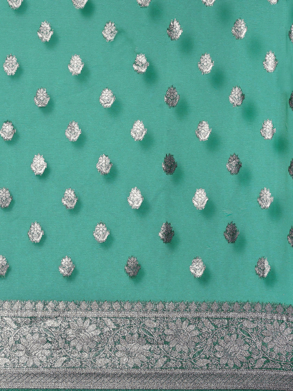 Saree Mall Green Ethnic Motifs Zari Organza Banarasi Saree - Distacart