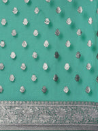 Saree Mall Green Ethnic Motifs Zari Organza Banarasi Saree - Distacart