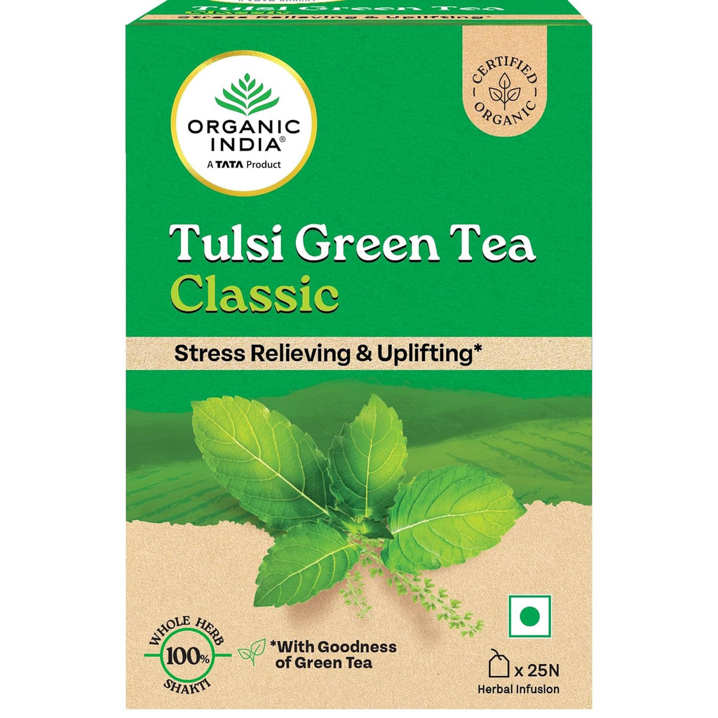 Organic India Tulsi Green Tea Classic 25 Tea bags - Distacart