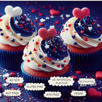 patriotic sprinkles for decoration 07 120 gm