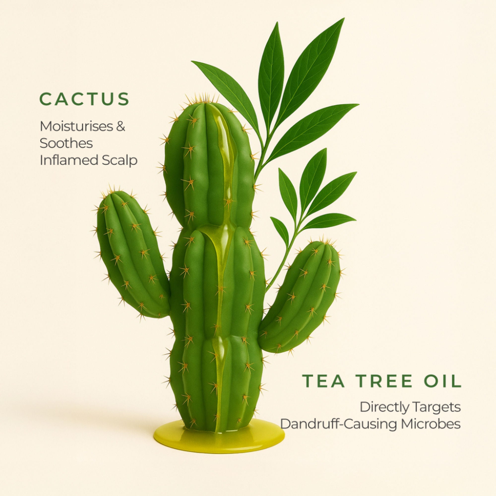 Naturali Dandruff Defence Shampoo with Tea Tree Oil & Cactus Extracts