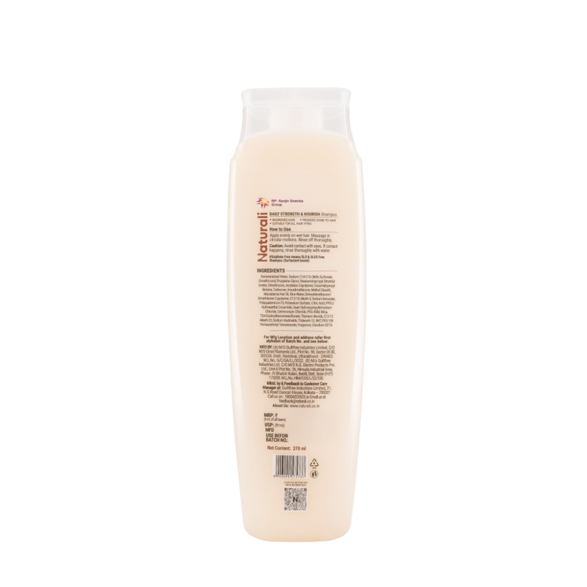 Naturali Daily Strength & Nourish Shampoo with Rice Water & Macadamia Nut Oil