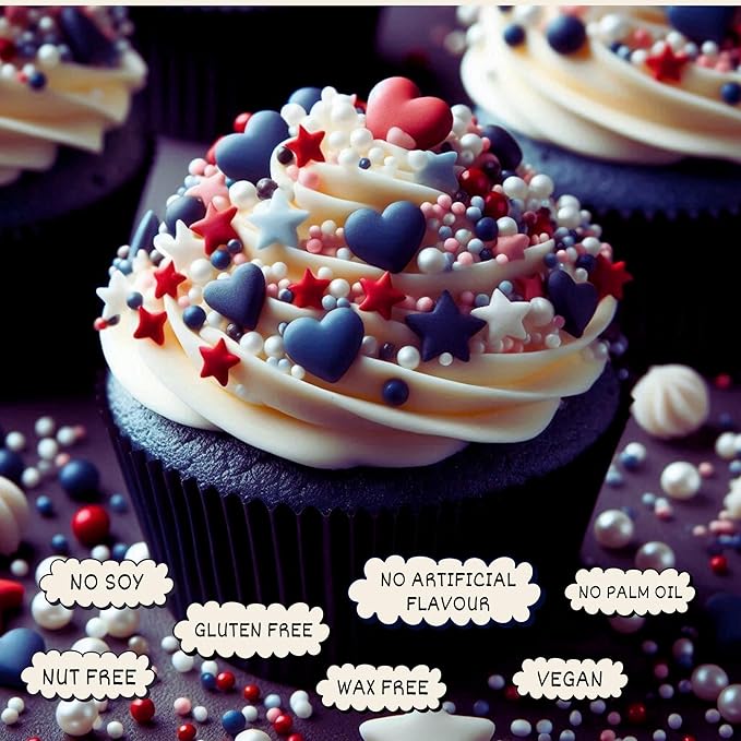 patriotic sprinkles for decoration 06 120 gm