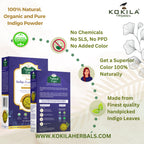 Kokila Indigo Powder 100% Naturals & Organic Hair Coloring, Protects Hair From Damage