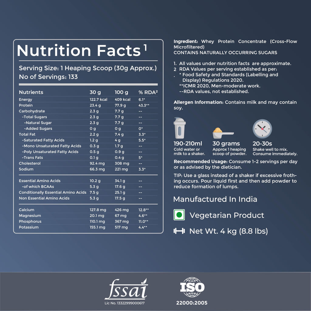 Nutrabay Concentrate Whey Protein Powder – Unflavoured