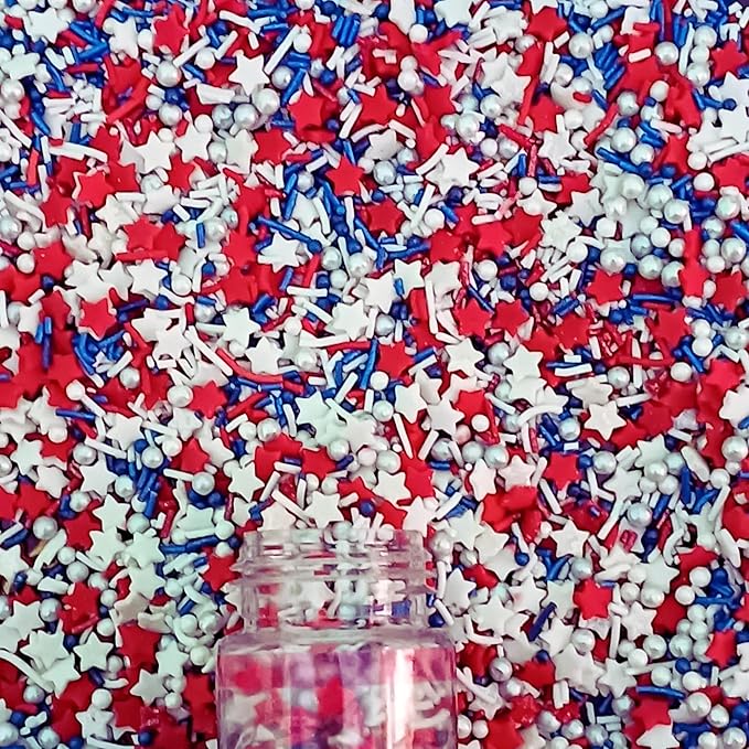 patriotic sprinkles for decoration 05 120 gm