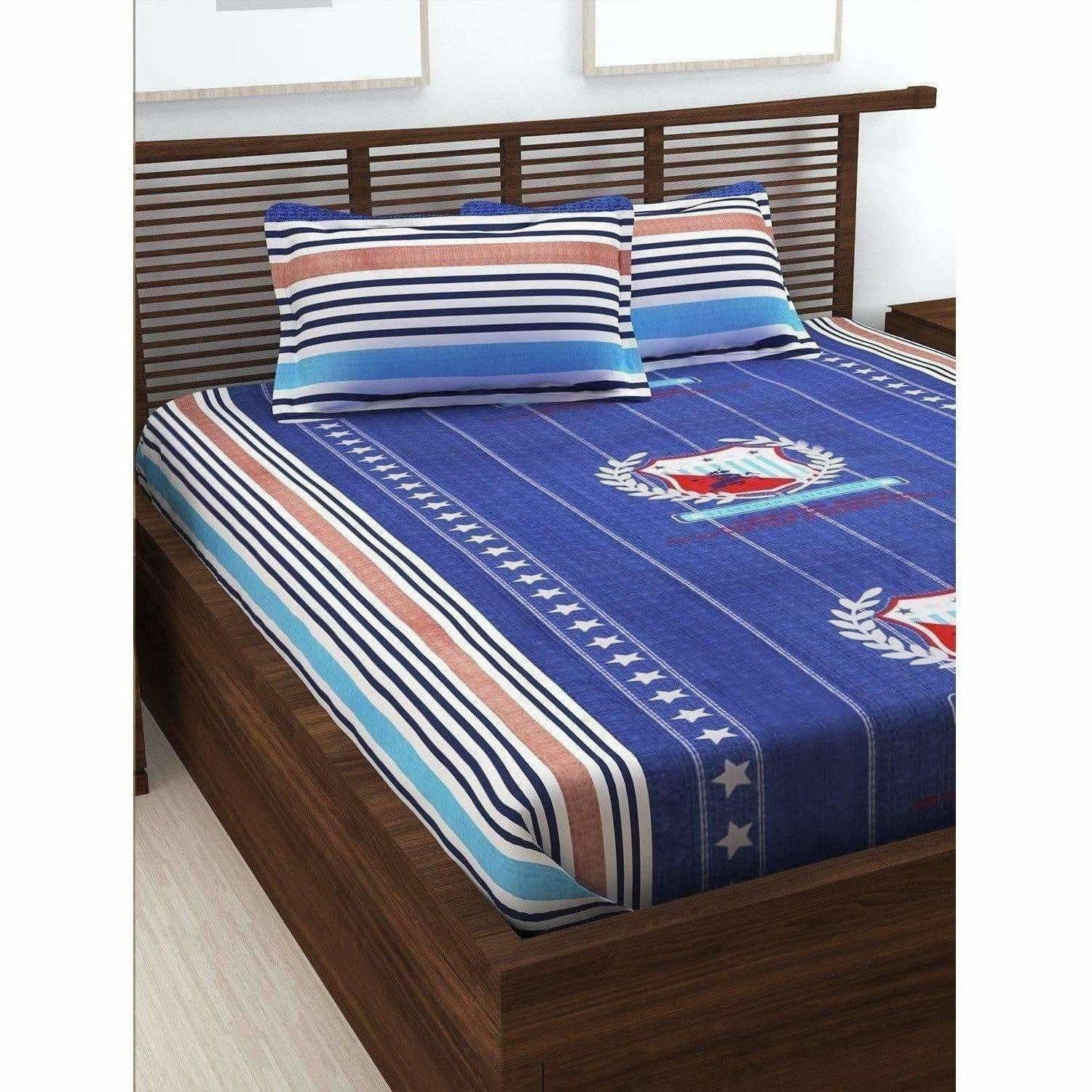 Buy Cotton Double Bedsheet with Pillow Covers