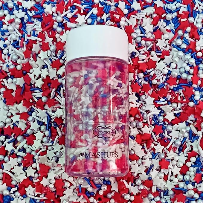 patriotic sprinkles for decoration 05 120 gm