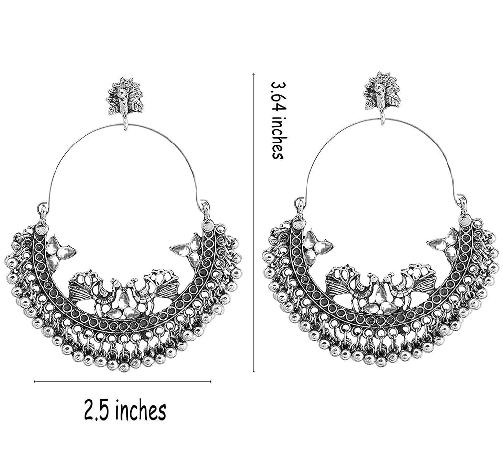 Silver-Plated Alloy Silver Hoop Earrings - The Pari - Distacart