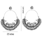 Silver-Plated Alloy Silver Hoop Earrings - The Pari - Distacart