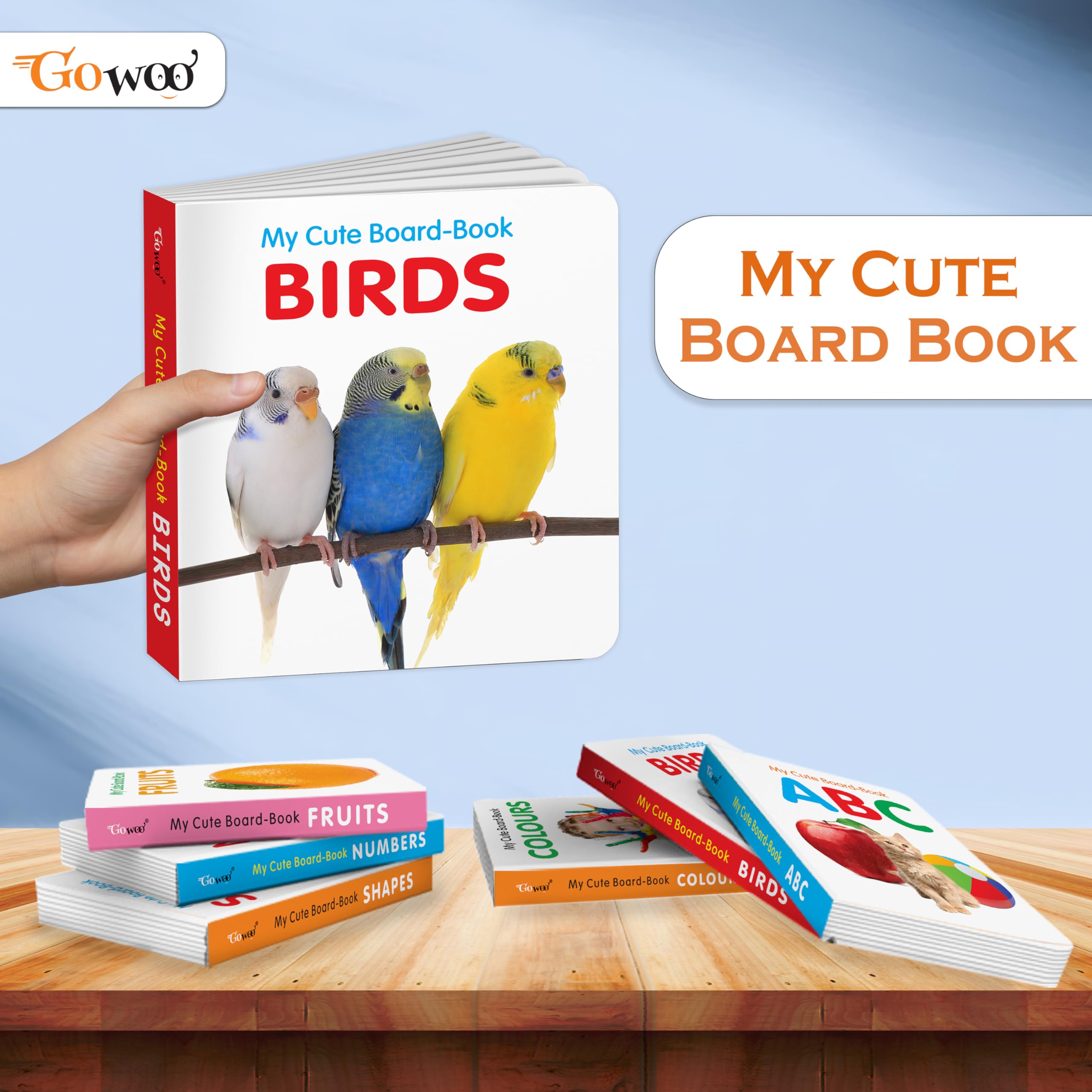 Pocket Board Book Set of ABC, Numbers, Fruits, Vegetables, Wild Animals, Birds - Kids educational board book, Preschool learning books, Preschool Kids Books Children | books