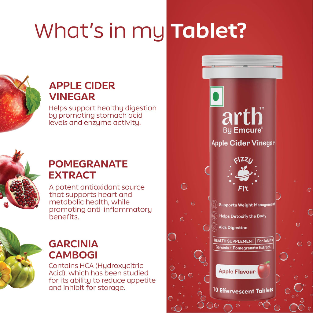 Arth Apple Cider Vinegar Effervescent Tablets