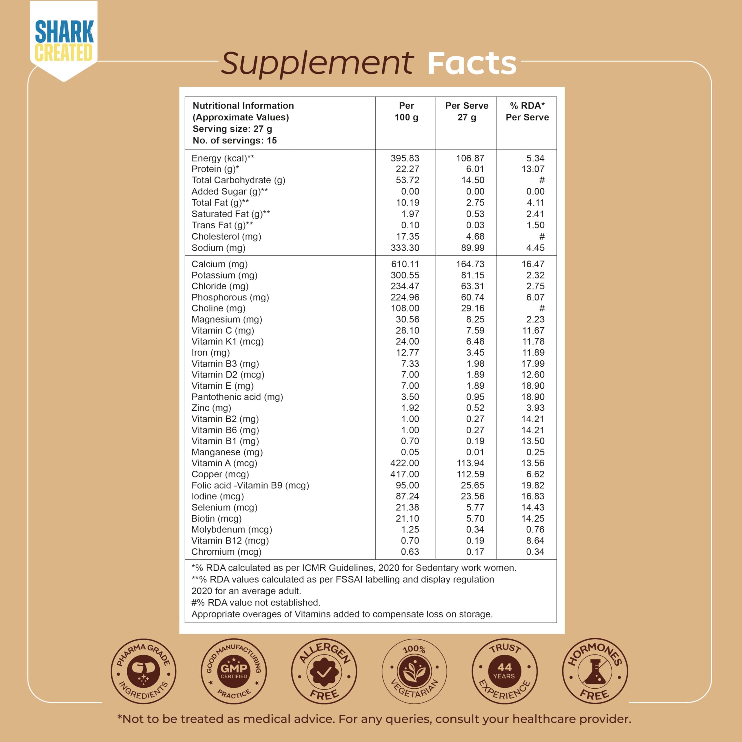 Arth High Protein Nutrition Powder | 12g Protein per Serving | 25+ Essential Nutrients with Prebiotic | No Added Sugar | Supports Energy, Strength & Immunity | 400gm (Vanilla Flavour)