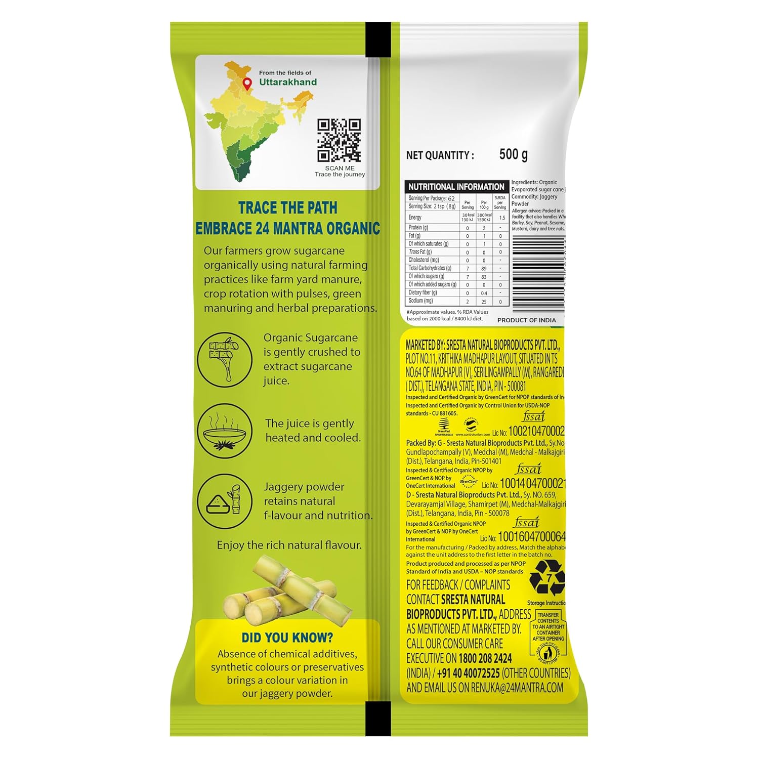 24 Mantra Organic Jaggery Powder - Distacart