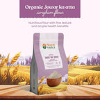 Bharat Vedica Organic Sorghum Flour - Organic Jowar ka Atta - Distacart