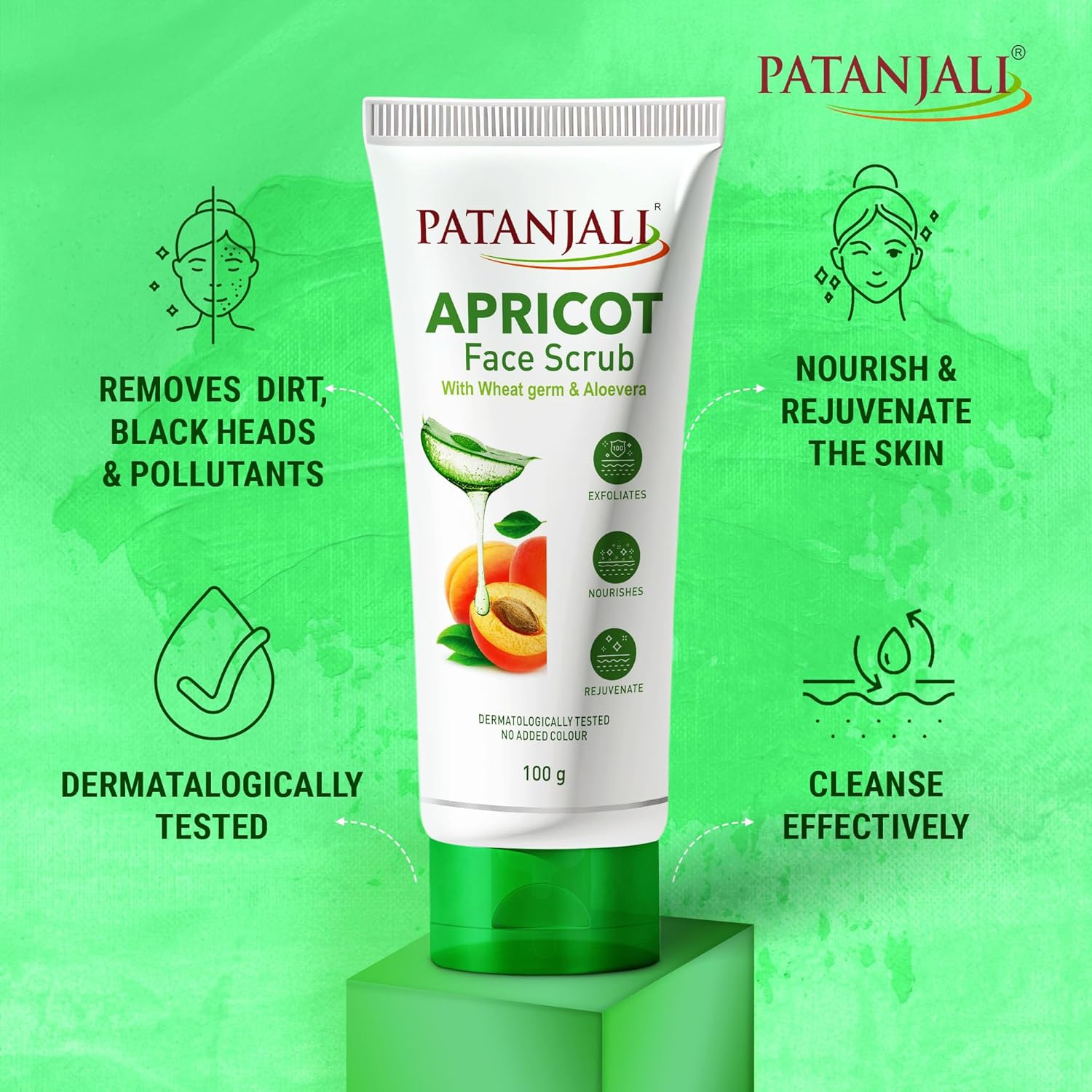 Patanjali Apricot Face Scrub - Distacart