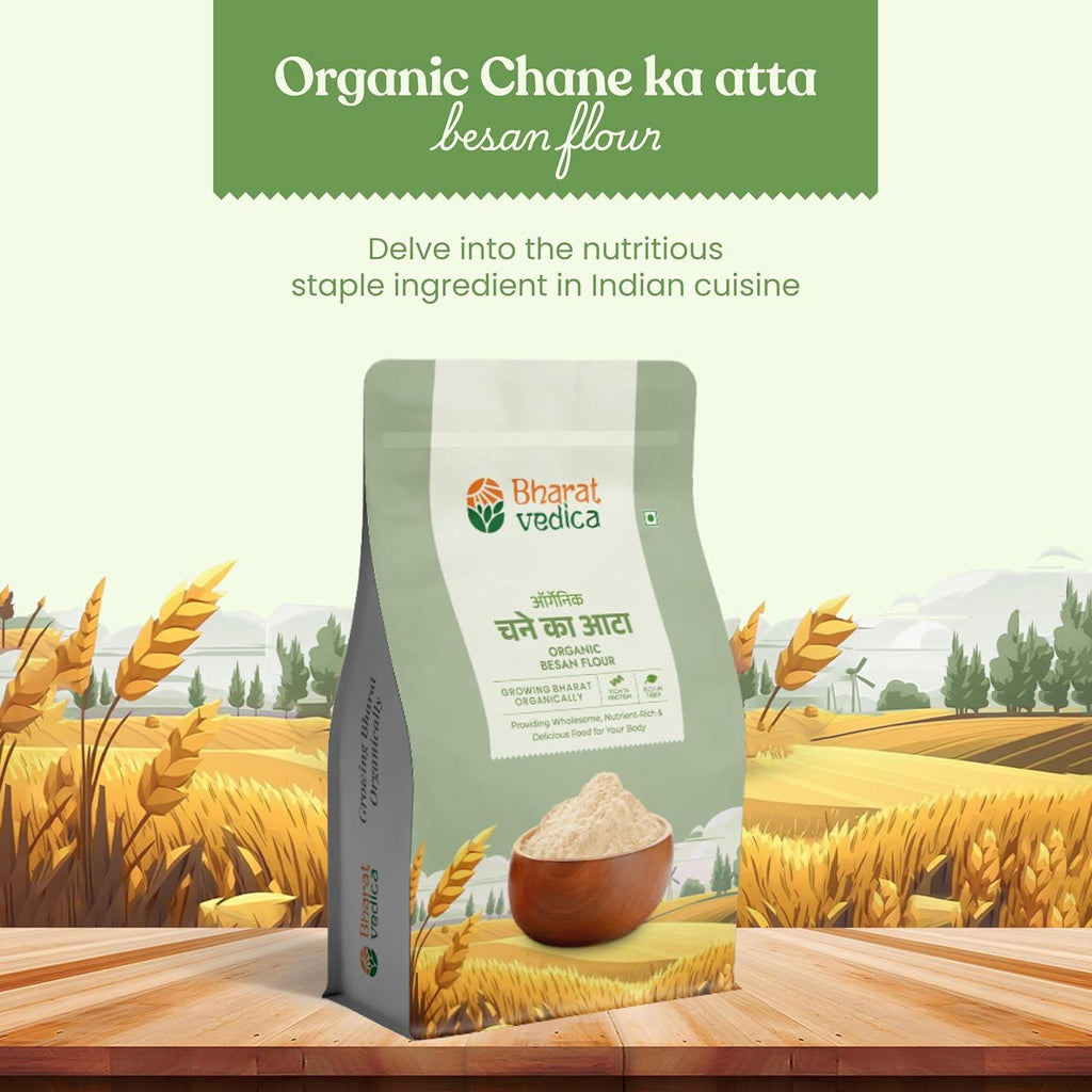 Bharat Vedica Organic Besan Flour - Organic Besan ka Atta - Distacart