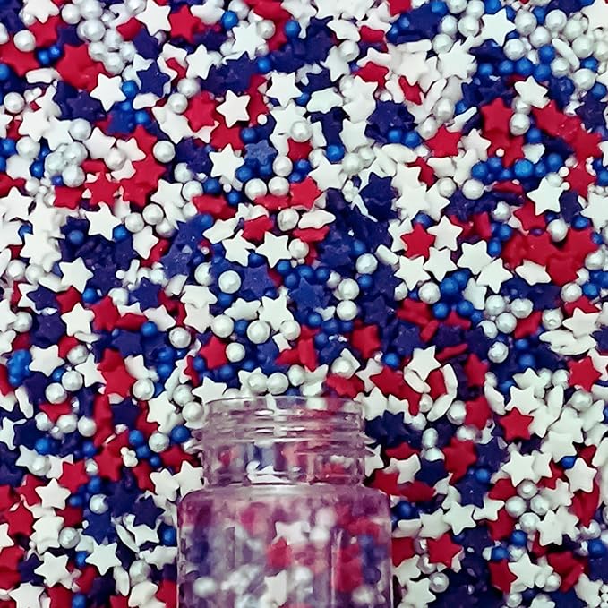 patriotic sprinkles for decoration 06 120 gm