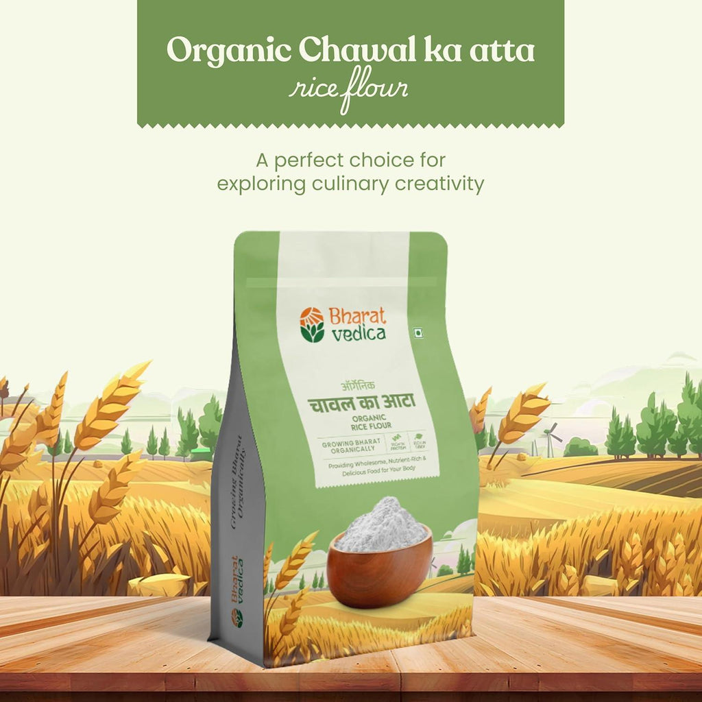 Bharat Vedica Organic Rice Flour - Organic Chawal ka Atta - Distacart