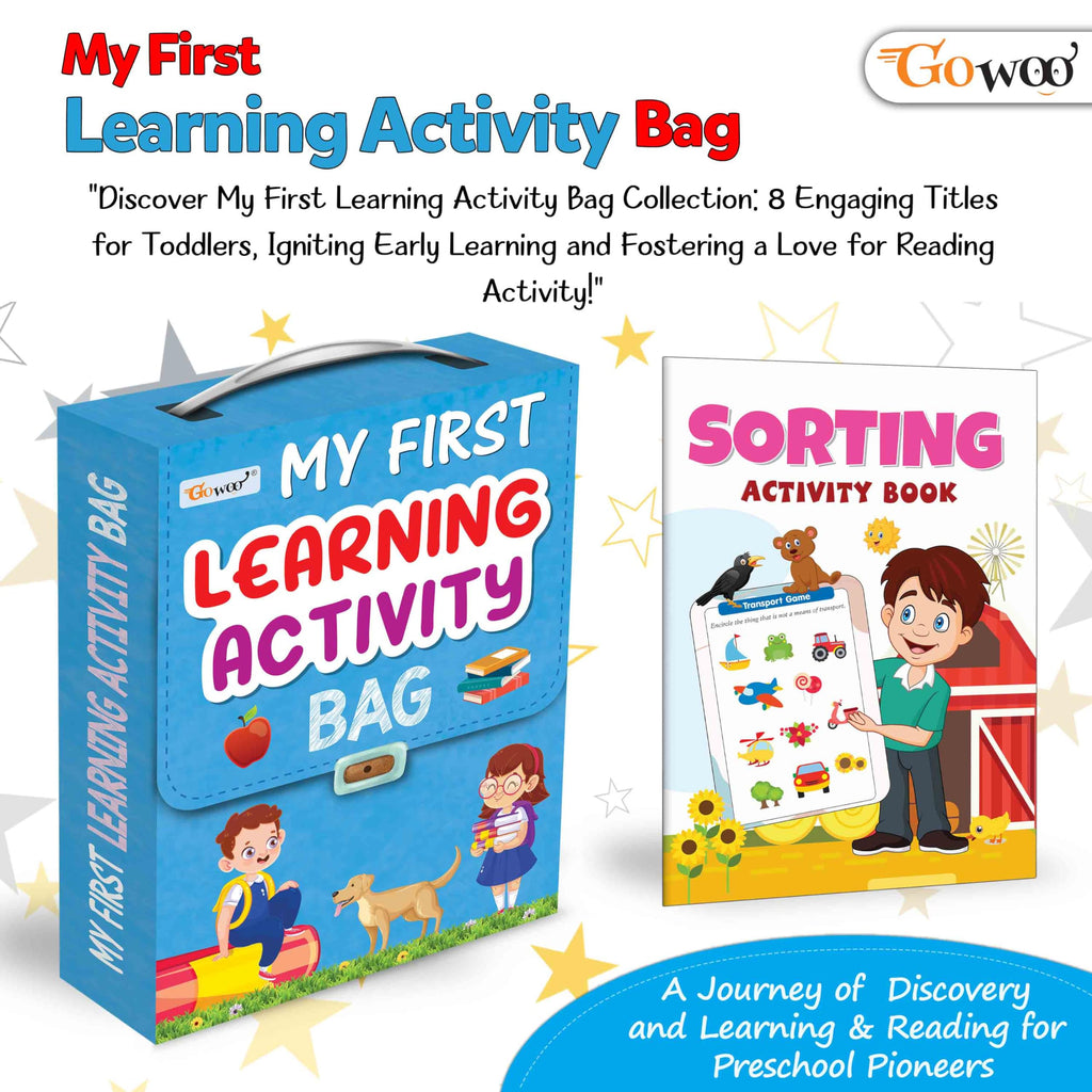 My First Learning Activity Bag : Educational activity books, Activity Bag for early learners, Kid's activity bag set-Ages 3-12, Mazes, Small Letters, Capital Letter and more | Activity Books