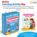 My First Learning Activity Bag : Educational activity books, Activity Bag for early learners, Kid's activity bag set-Ages 3-12, Mazes, Small Letters, Capital Letter and more | Activity Books