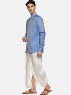 Sethukrishna Men Blue Striped Angrakha Kurti with Dhoti Pants - Distacart