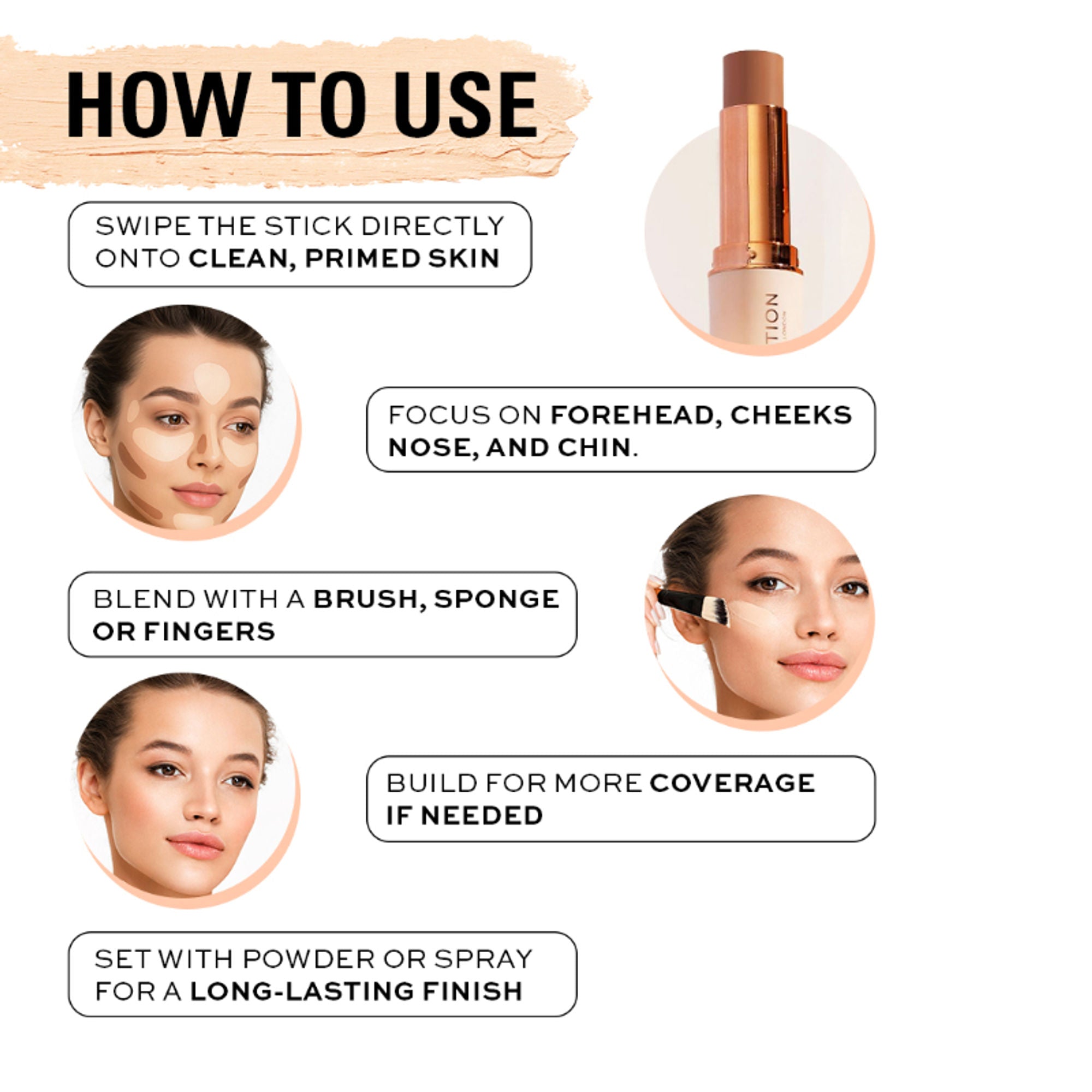 Makeup Revolution Fast Base Stick Foundation - F9 - Distacart