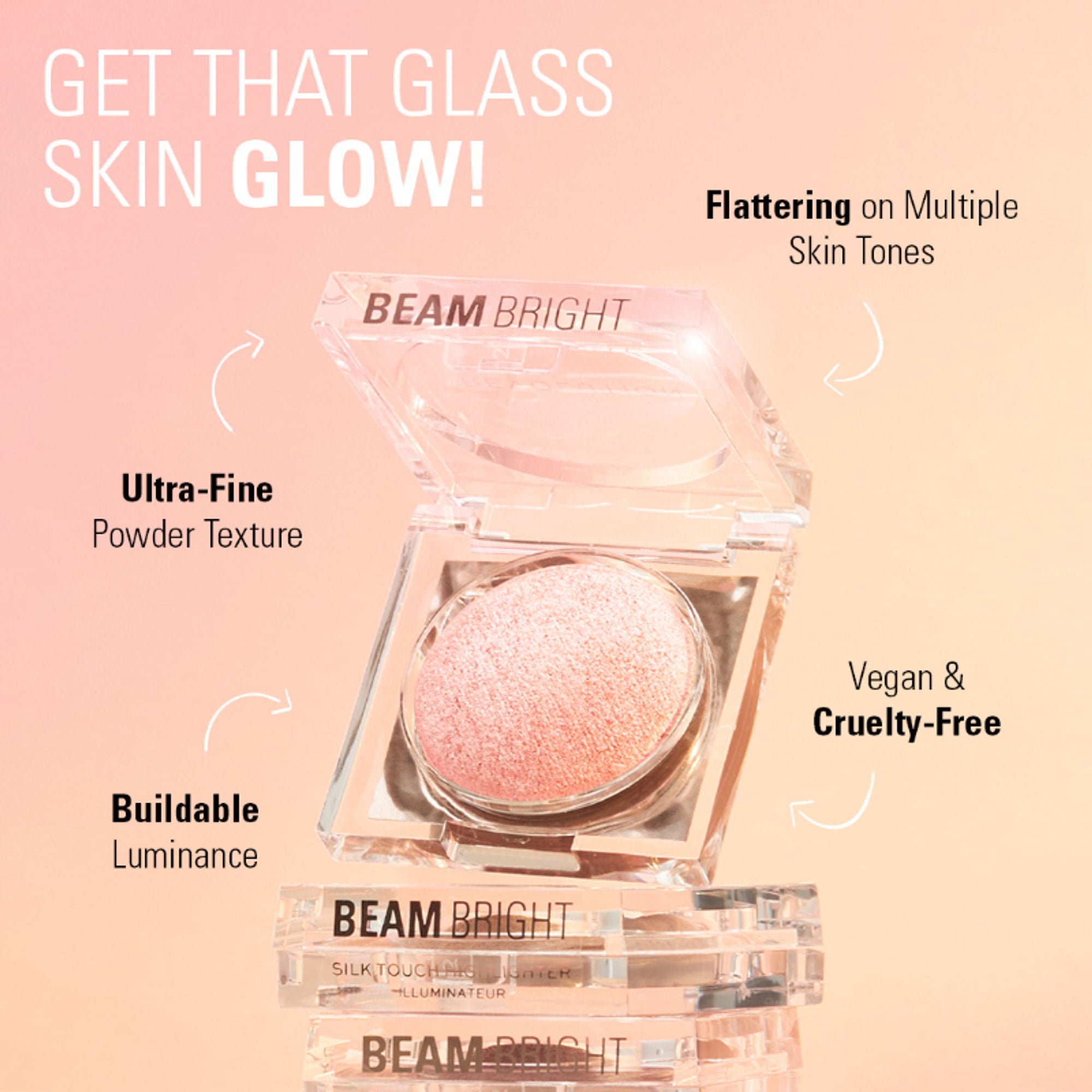 Makeup Revolution Beam Bright Highlighter - Rose Lustre - Distacart