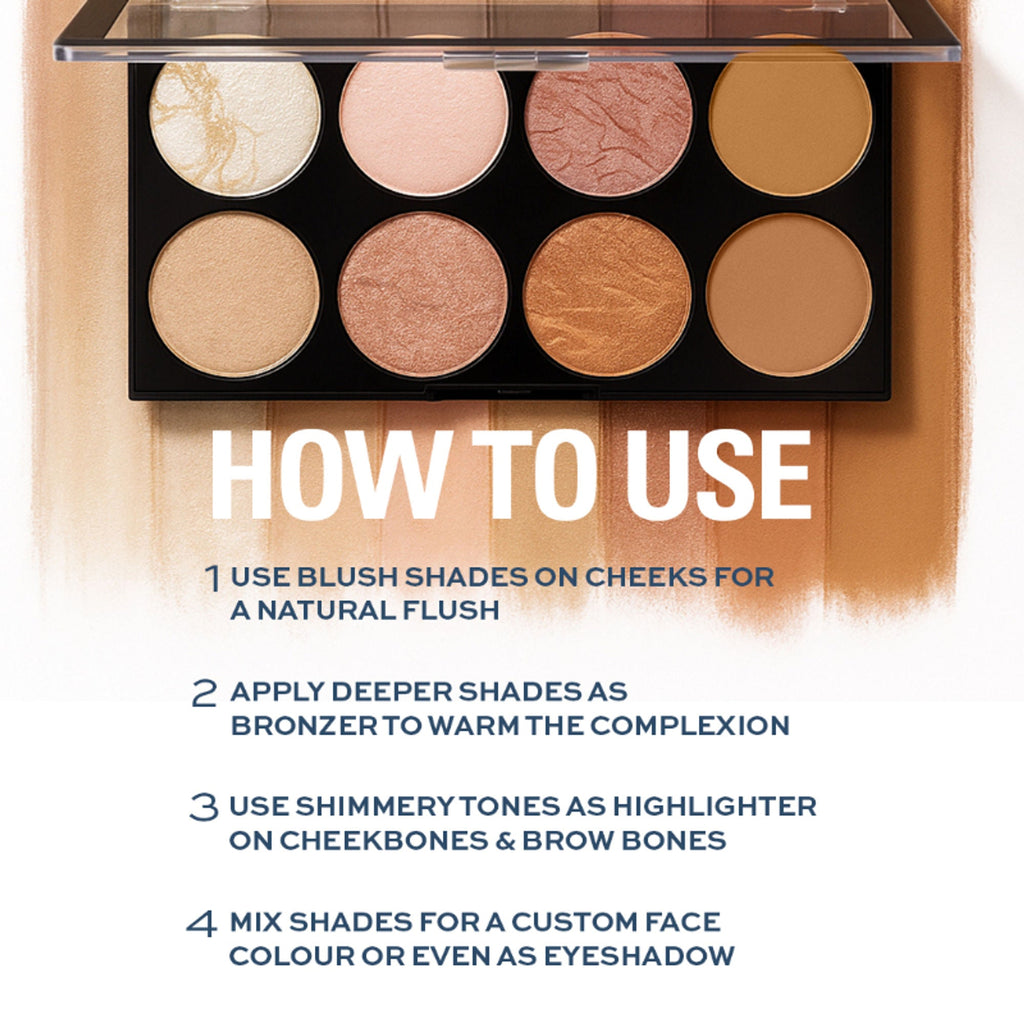 Makeup Revolution Ultra Blush and Contour Palette - Golden Sugar - Distacart