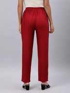 Souchii Women Maroon Liva Ethnic Palazzos - Distacart