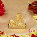 Estele Gold-Polished Lord Nandikeshwara Idol for Home/Car Decor