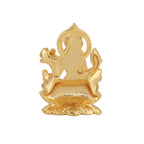 Estele Gold-Polished Goddess of Knowledge Sarasavti Ma Idol for Pooja & Car decor