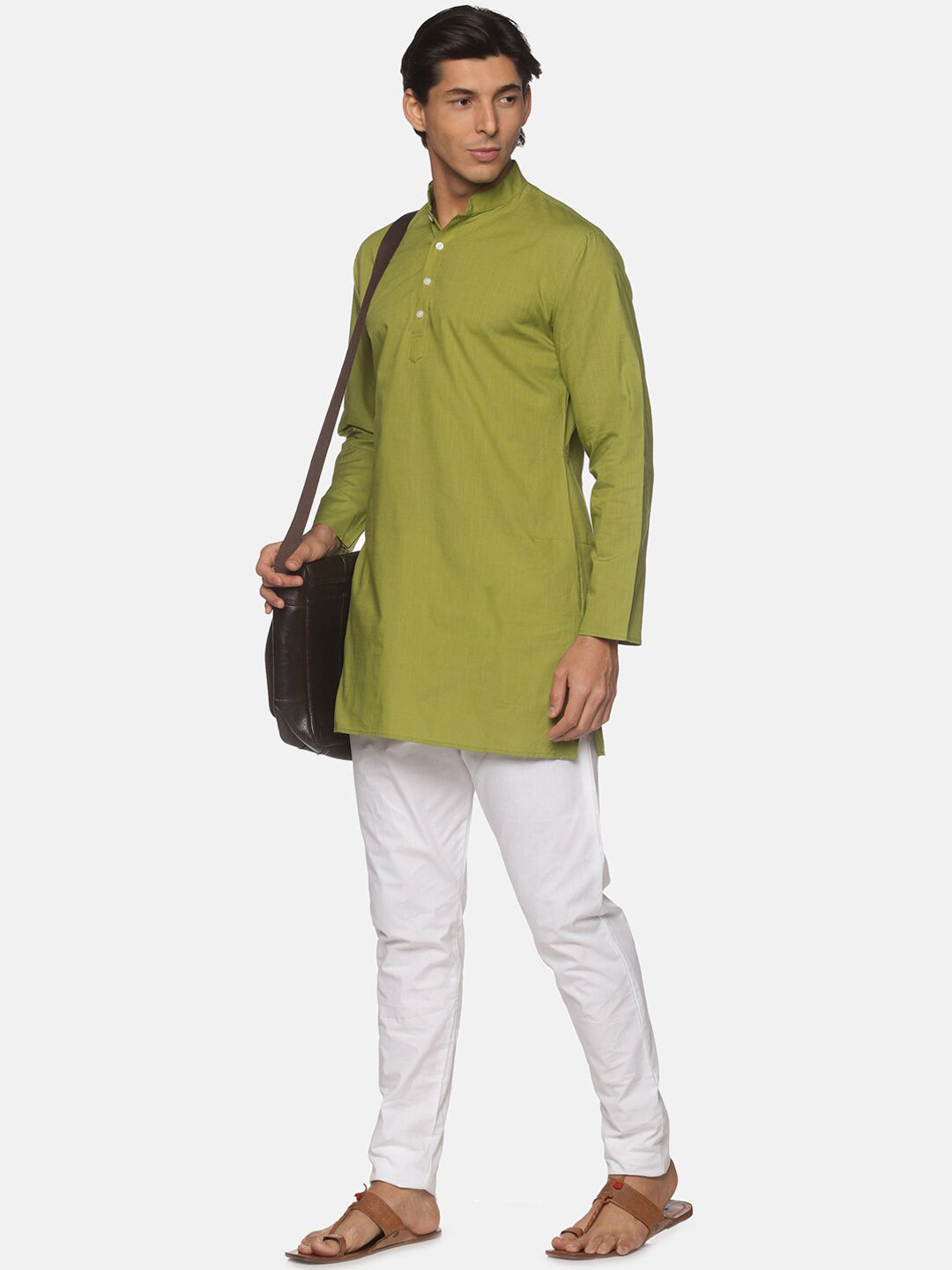 Sethukrishna Men Green Pure Cotton Kurta with Pyjamas - Distacart