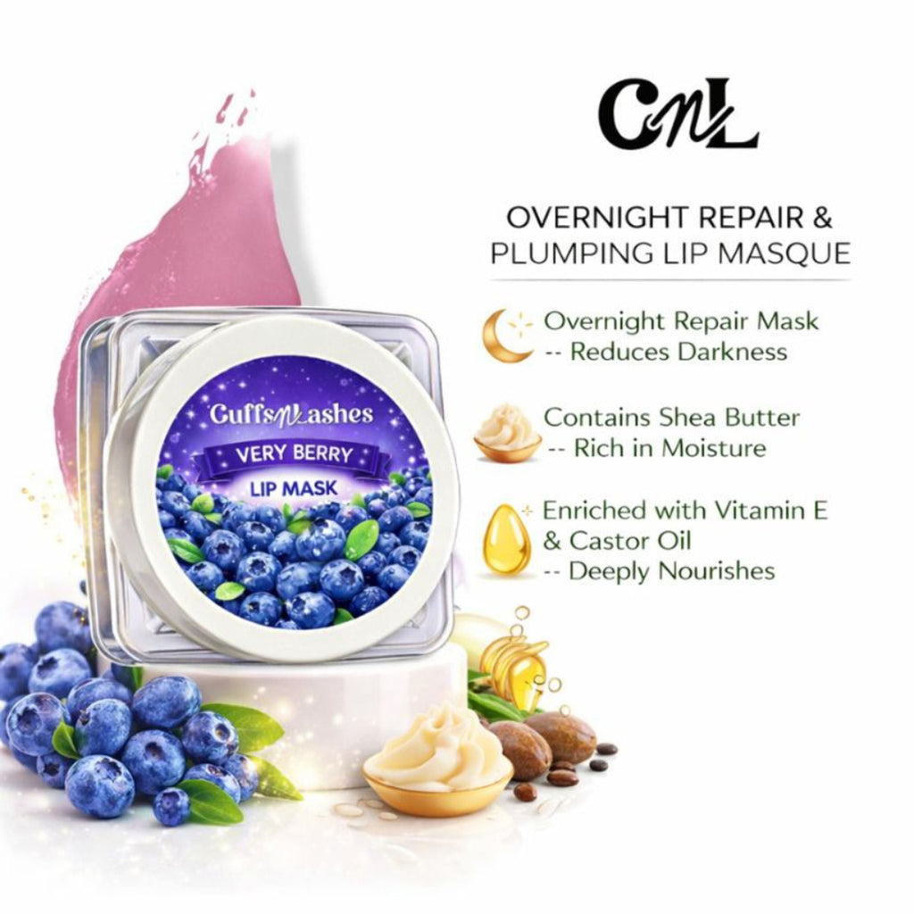 CUFFS N LASHES Lush Lips Intensive Recovery Lip Mask - Very Berry