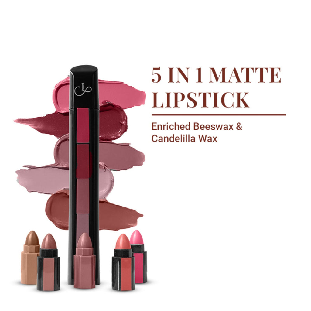 CUFFS N LASHES Penta 5 In 1 Matte Lipstick - 02 Nude