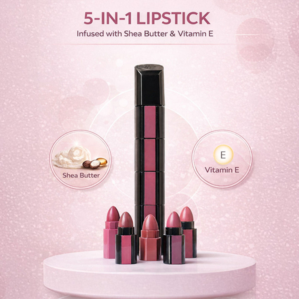 CUFFS N LASHES Penta 5 In 1 Matte Lipstick - 02 Nude - Distacart