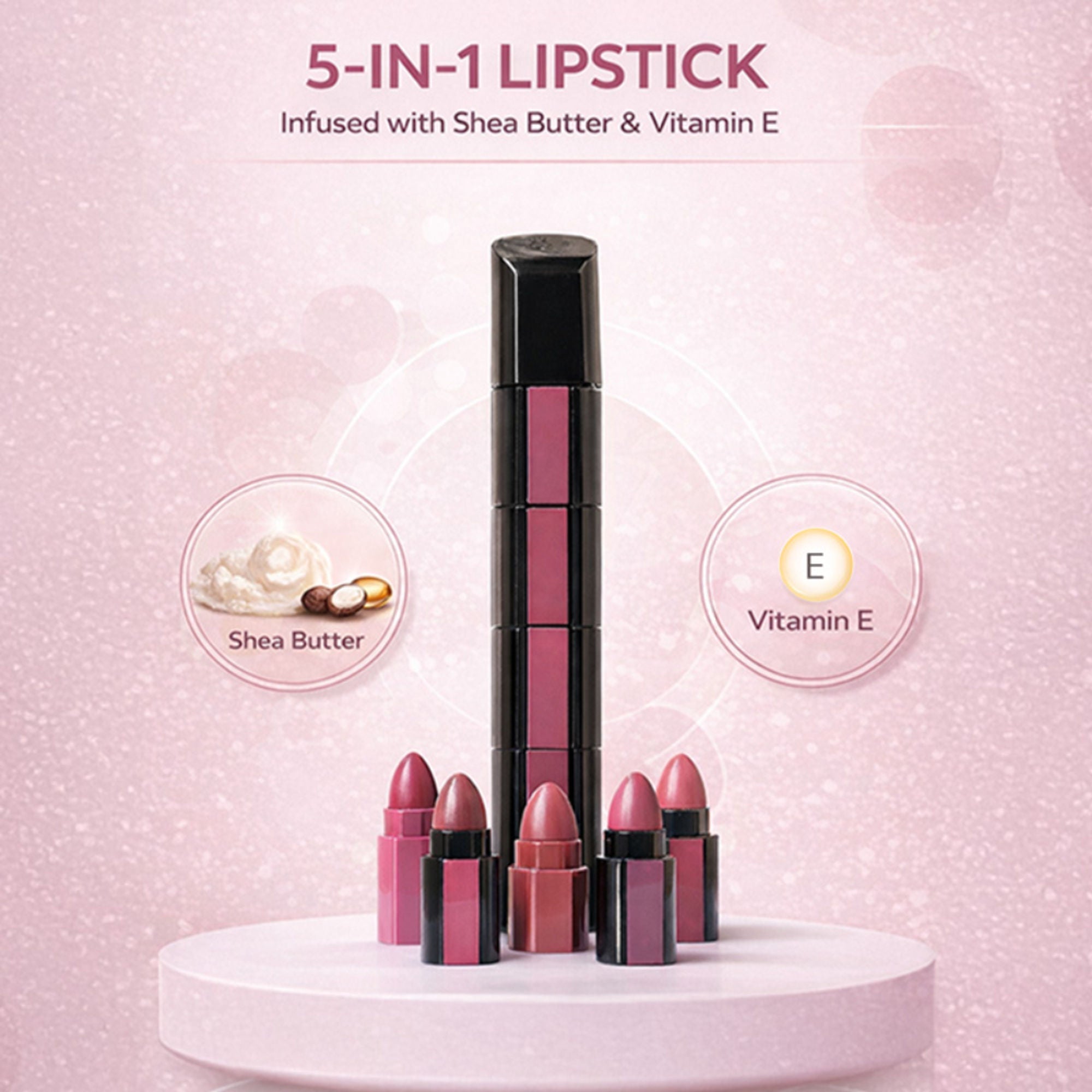 CUFFS N LASHES Penta 5 In 1 Matte Lipstick - 02 Nude - Distacart