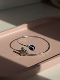 NVR Women Rhodium Plated Evil Eye Kada Bracelet - Distacart