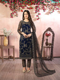 Anaita Navy Blue Embroidered Net Salwar Suit - Distacart