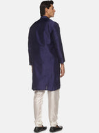 Sethukrishna Navy Blue Kurta with Pyjamas For Men - Distacart
