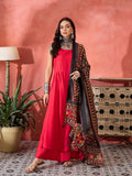 InWeave Red Strappy Kurta Set Black Patola Dupatta