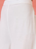 InWeave White Strappy Kurta Set Pink Patola Dupatta - Distacart