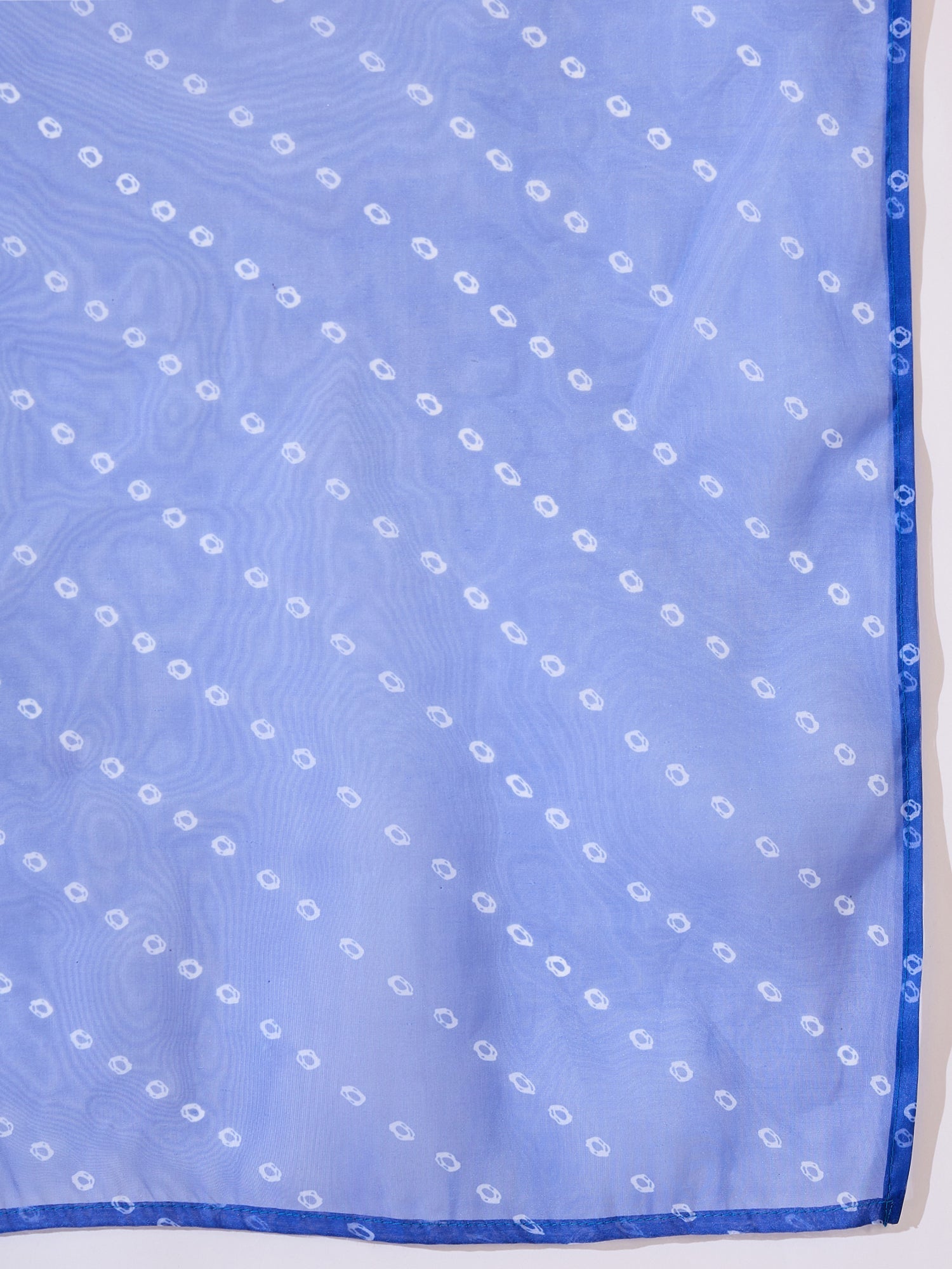 InWeave Fuchsia Strappy Kurta Set Blue Bandhani Or Dupatta