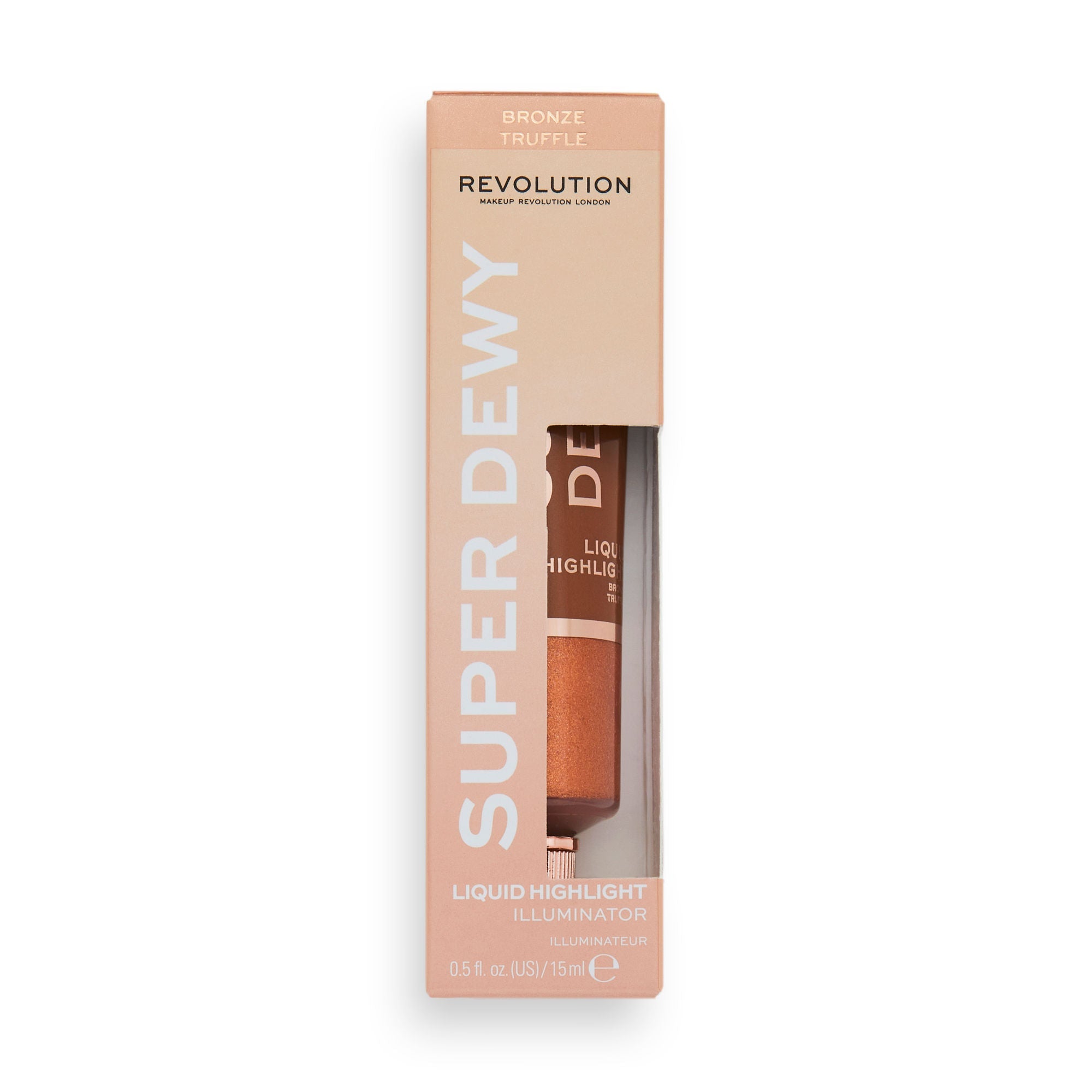 Makeup Revolution Superdewy Liquid Highlighter - Bronze Truffle - Distacart