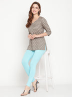 TAG 7 Women Solid Ankle-Length Leggings