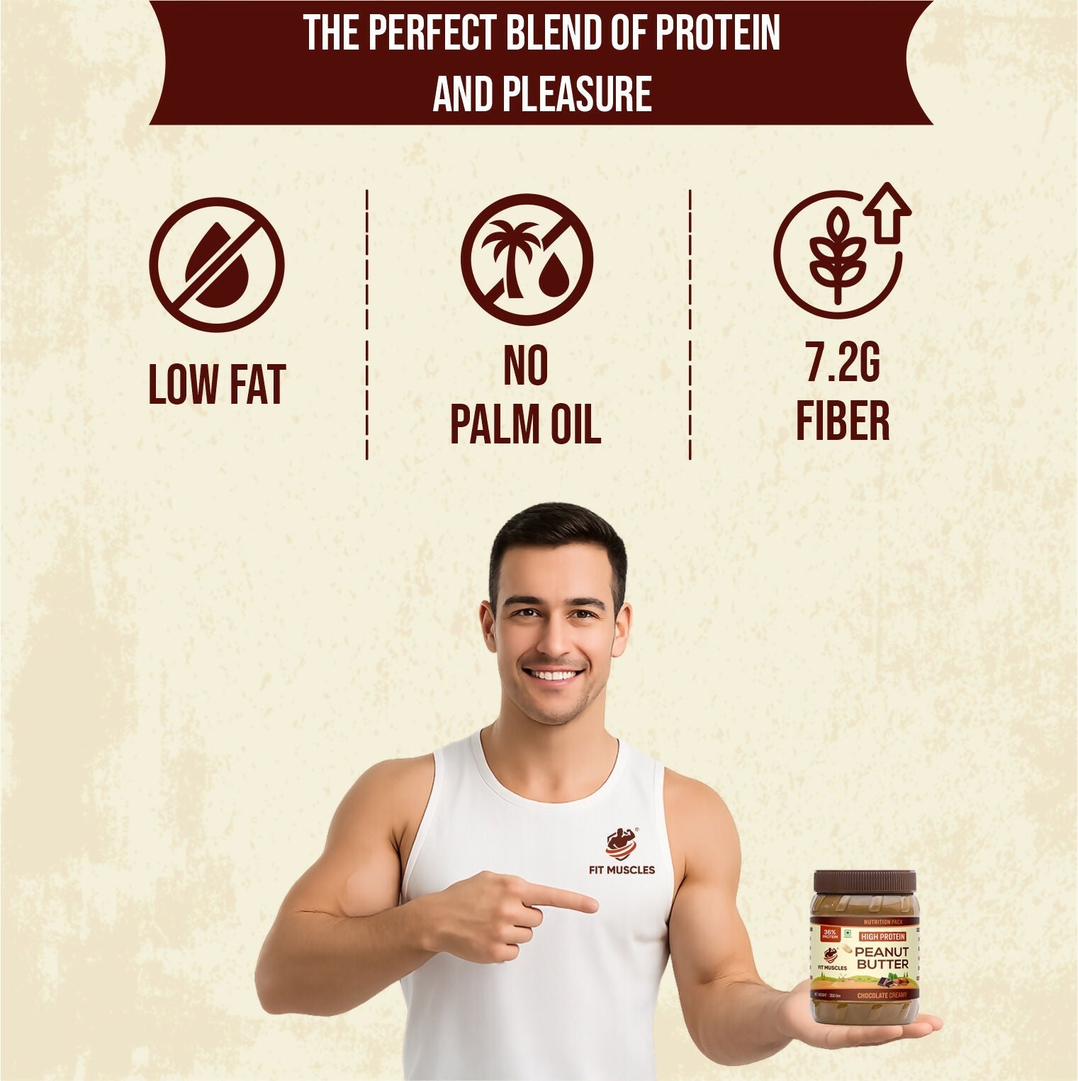 Fit Muscles High Protein Peanut Butter - Chocolate Creamy