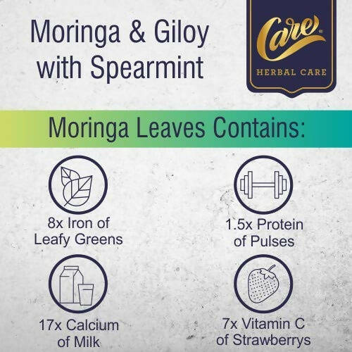 Care Moringa & Giloy Green Tea Bags with Spearmint - Distacart