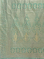 Shree Shyam Fashion Aura Silk Cream Green Banarasi Silk Saree
